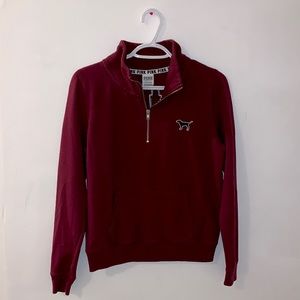 VS Pink Quarter-Zip Sweater